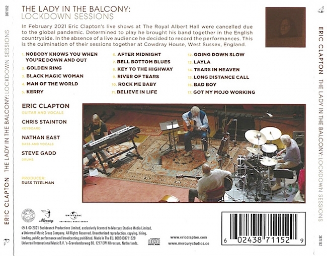 cd cover Eric Clapton - The Lady In The Balcony; Lockdown Sessions 2021 Cd Cover
