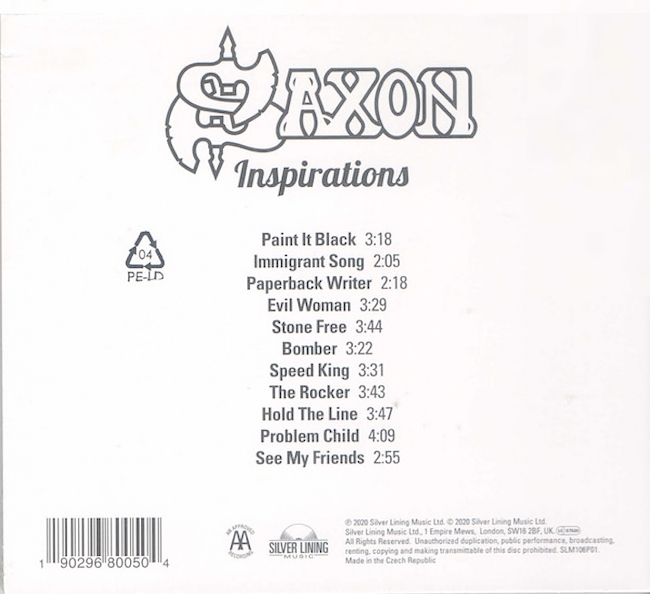 cd cover Saxon – Inspirations 2021 Cd Cover